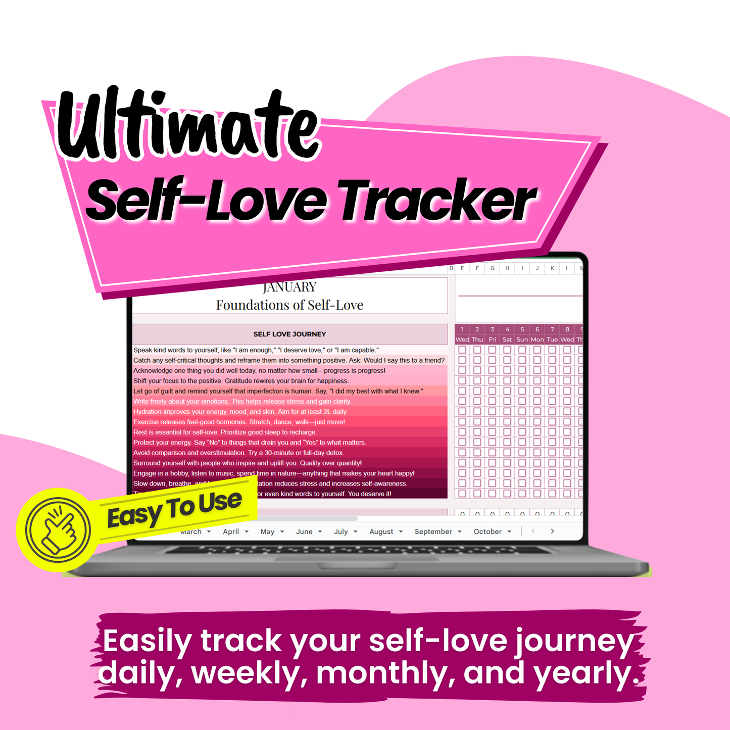 The Ultimate 2025 Self-Love Tracker - Lifetime Access